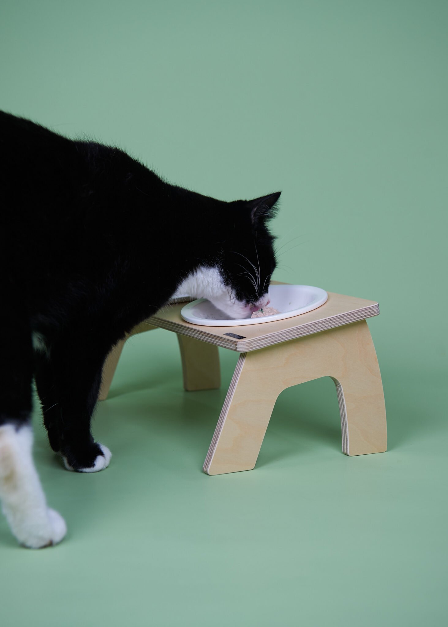 Cat Food Table Triple Woods for Cats
