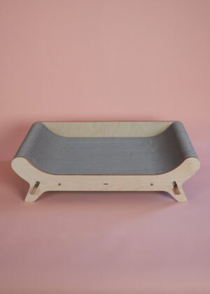 Cardboard cat scratcher couch